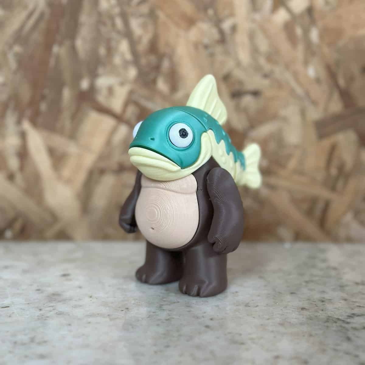 Modelo de pez en plástico 3D, resistente y colorido, ideal para decoración y juguetes de alta calidad, fabricado por 3D Casa Bureu Plásticos en Argentina.