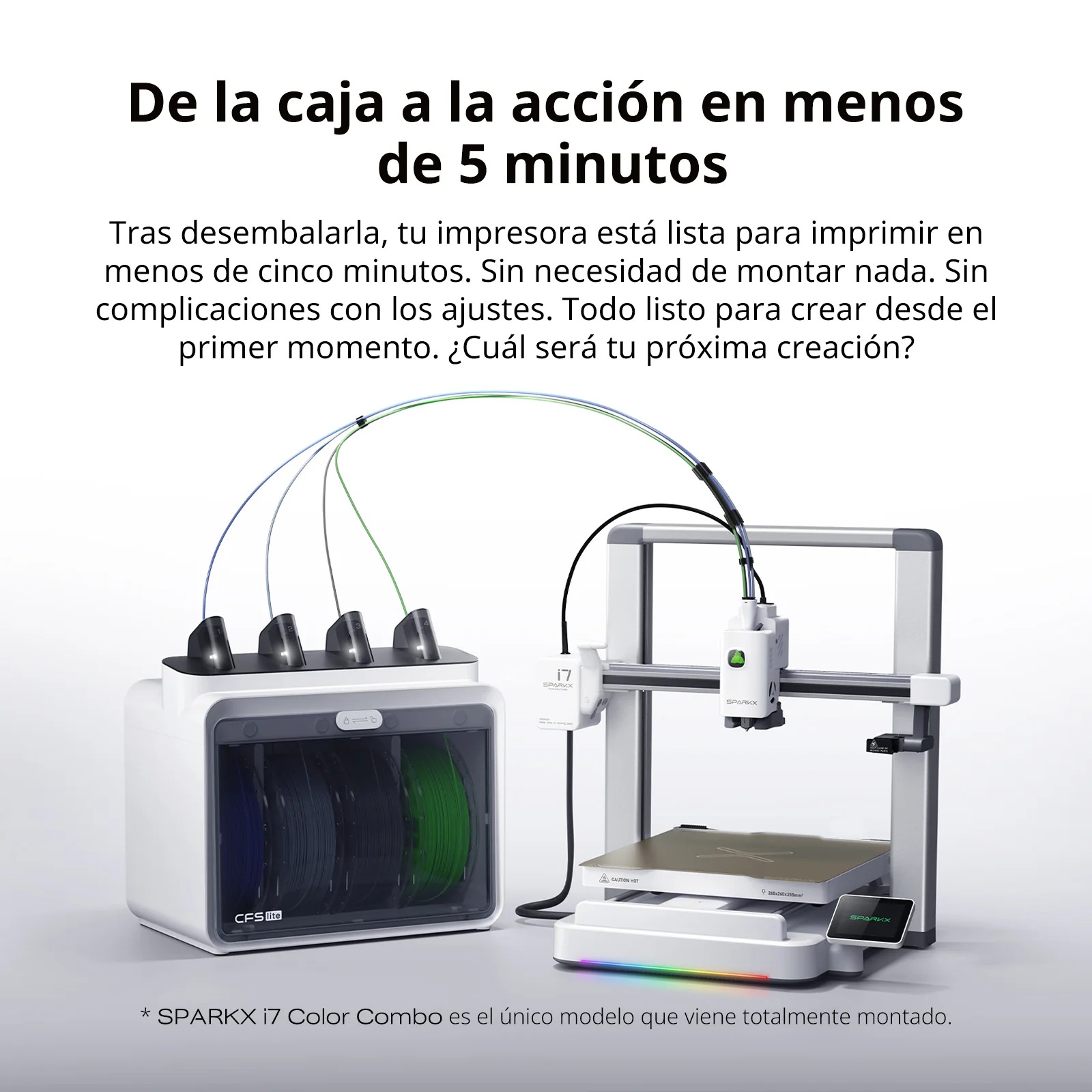 IMPRESORA 3D CREALITY SPARKX I7 MULTICOLOR - Imagen 10