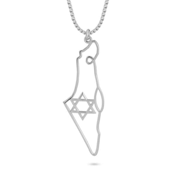 שרשרת מפת ארץ ישראל השלמה דגם גיל