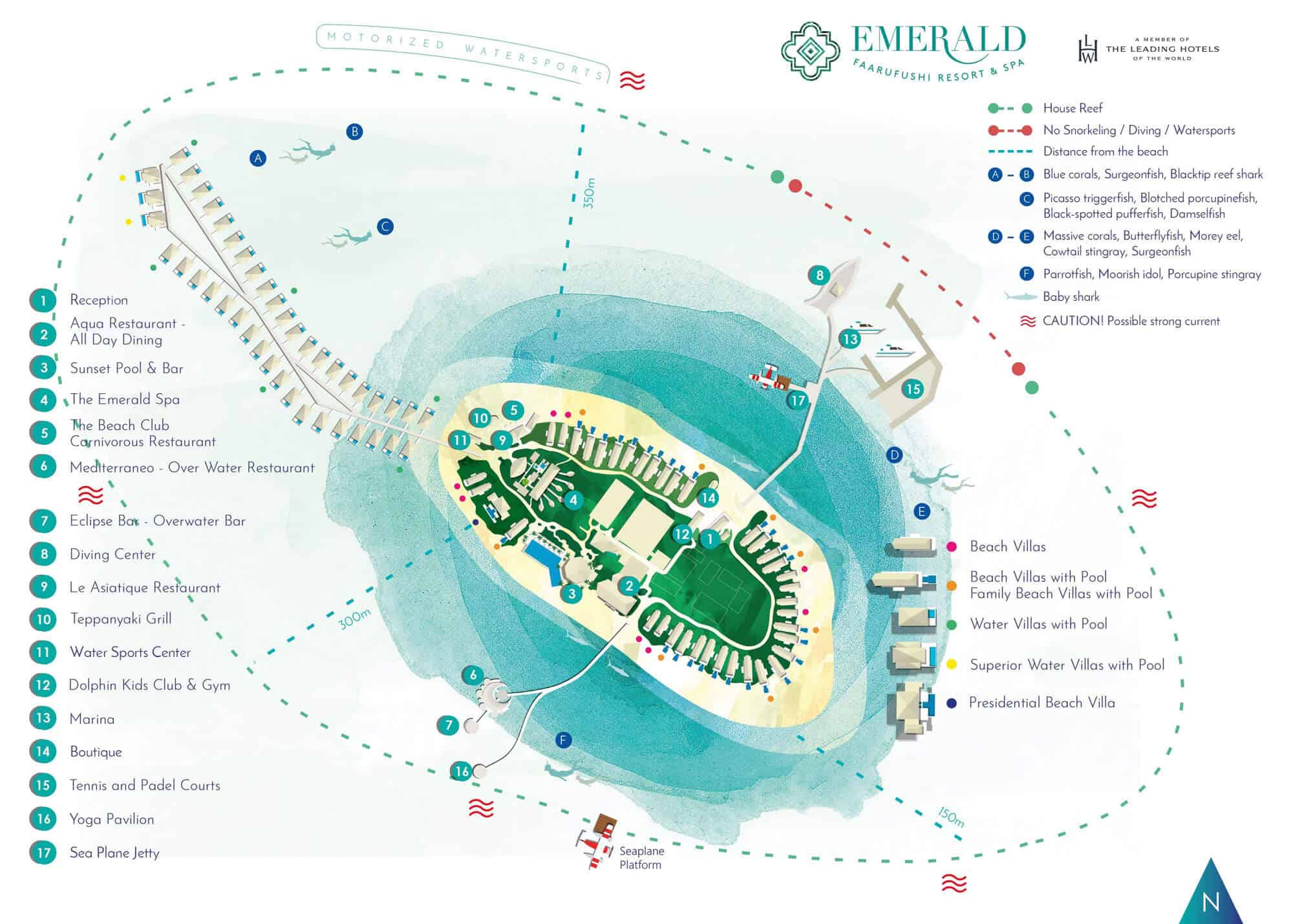 Emerald Faarufushi Resort & Spa - Map
