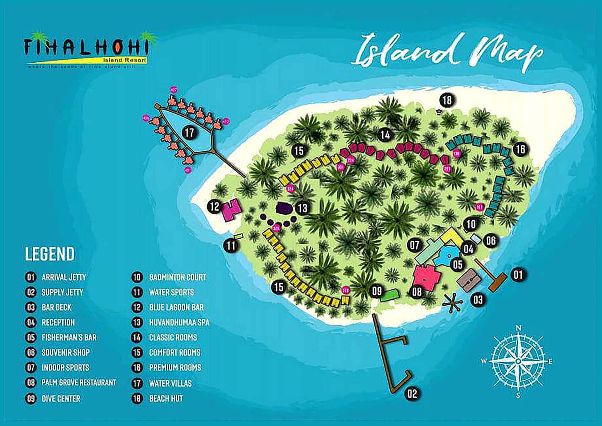 Fihalhohi Maldives - Map