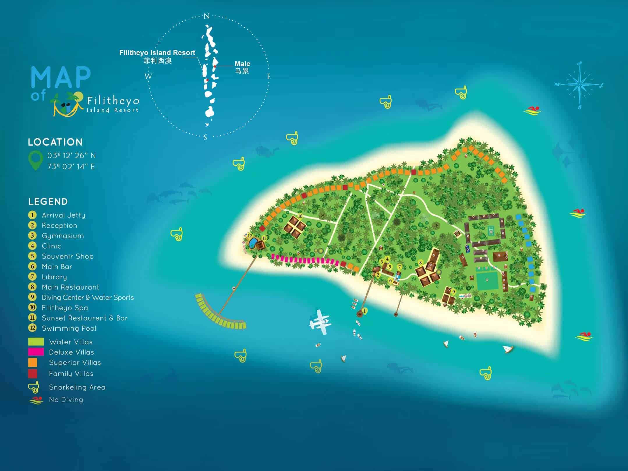 Filitheyo Island Resort - Map