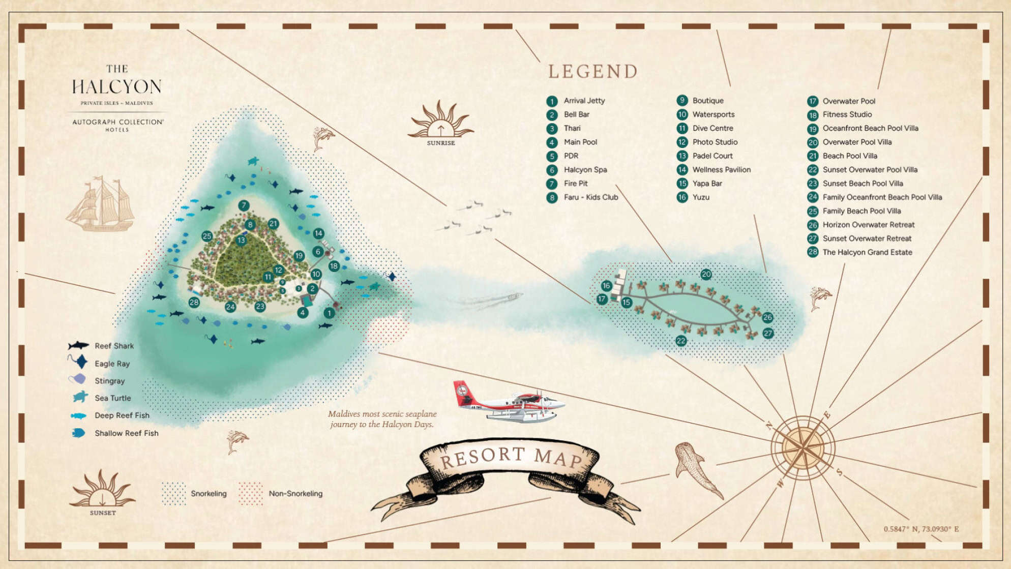 The Halcyon Private Isles Maldives, Autograph Collection - Map