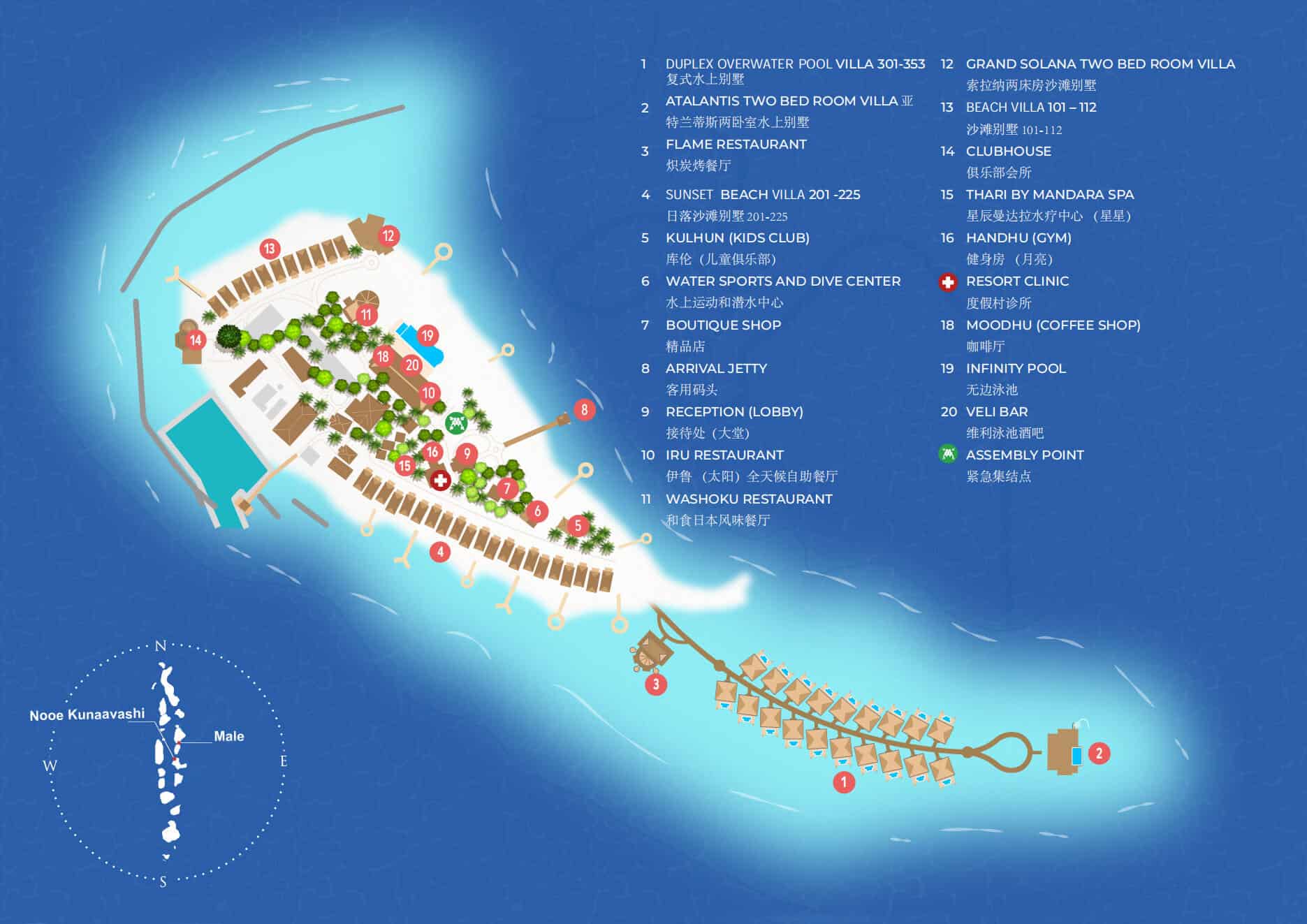 NOOE Maldives Kunaavashi - Map