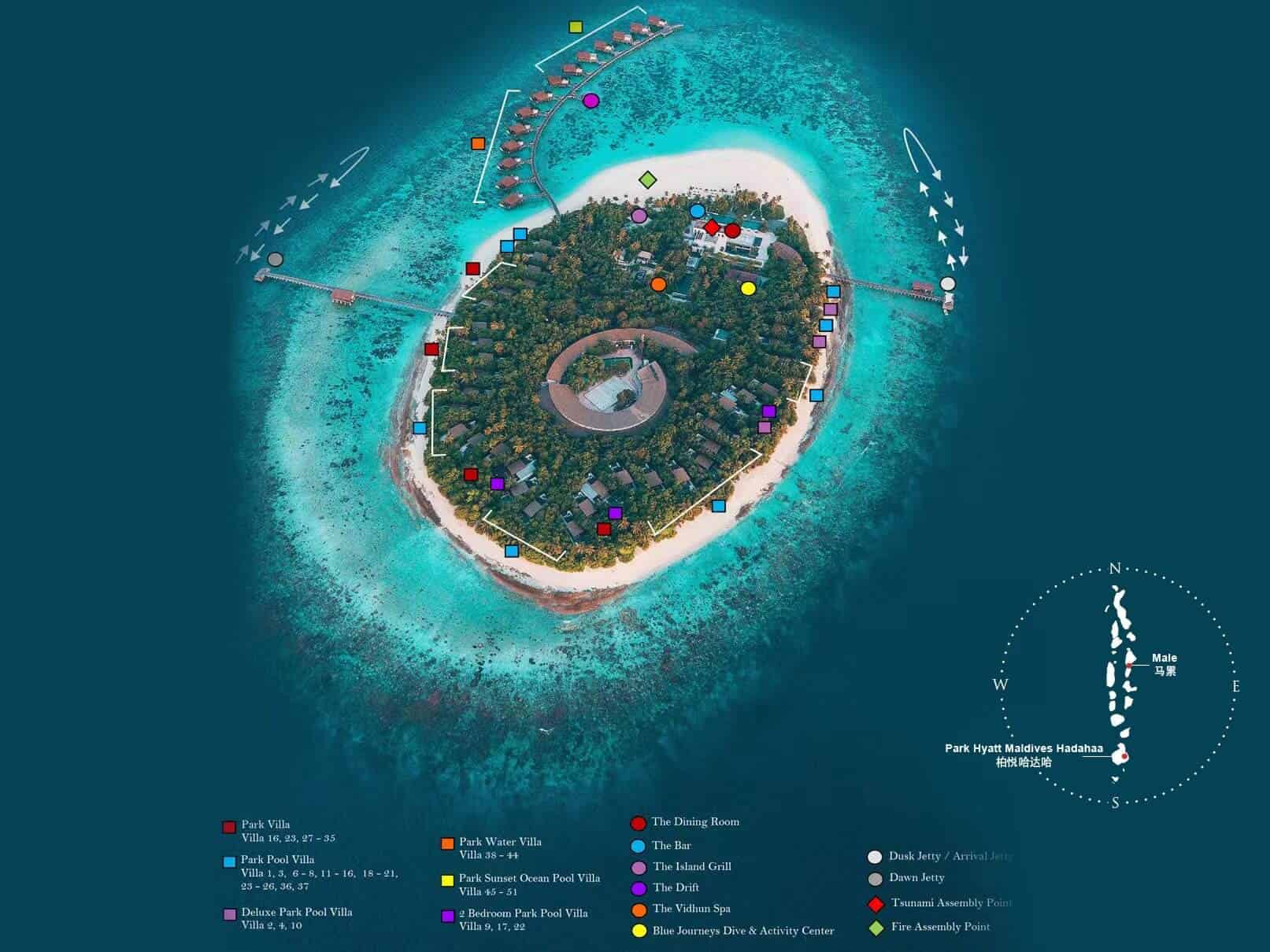 Park Hyatt Maldives Hadahaa - Map