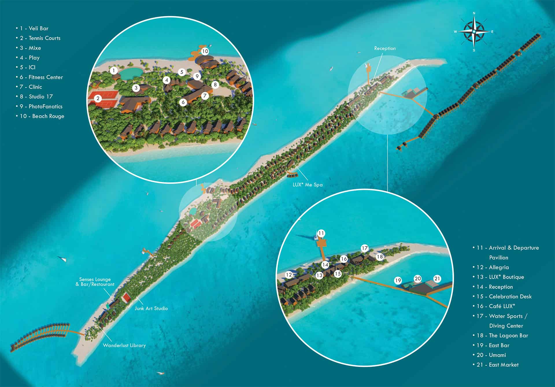 LUX* South Ari Atoll - Map