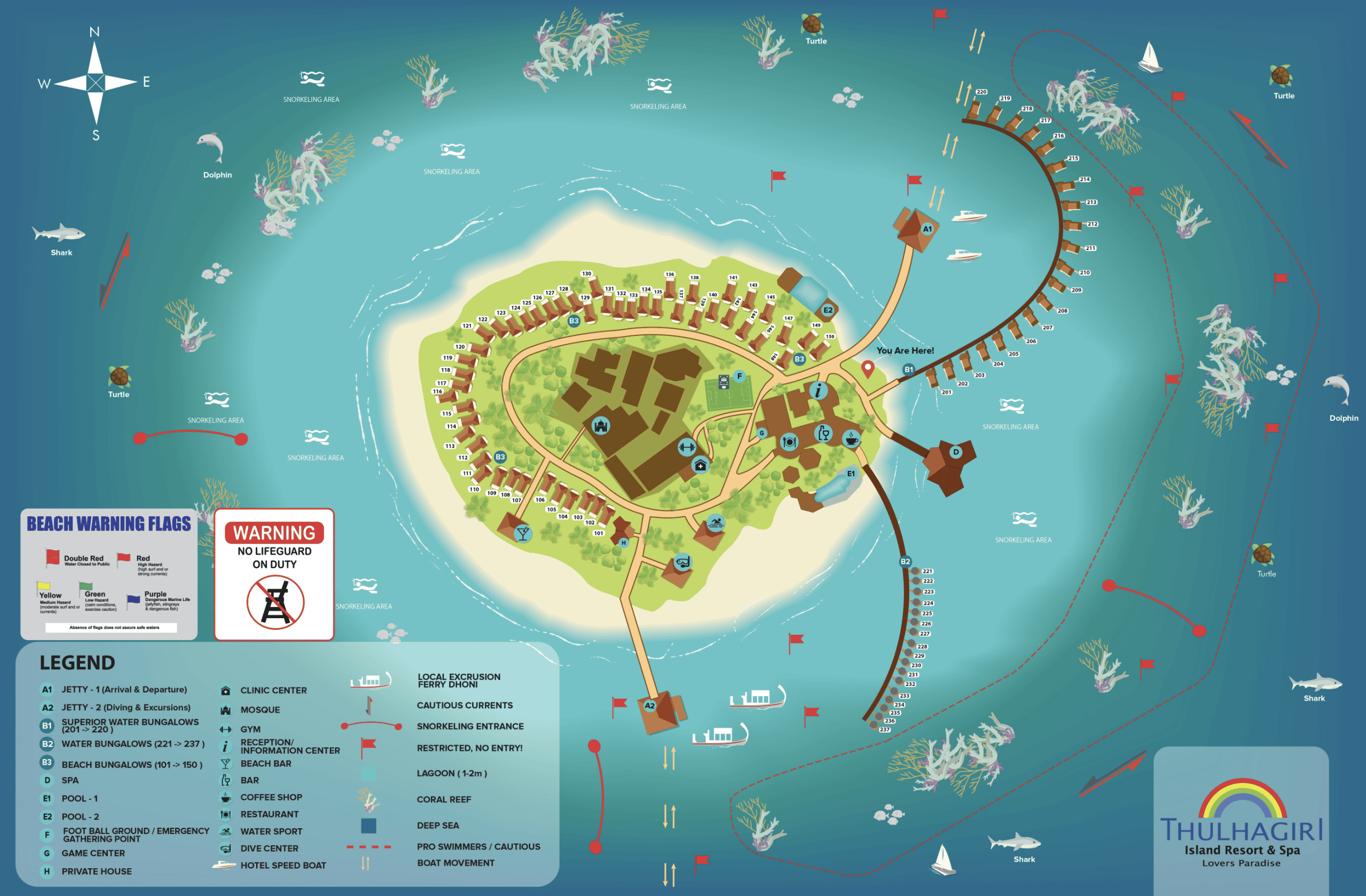 Thulhagiri Island Resort & Spa - Map