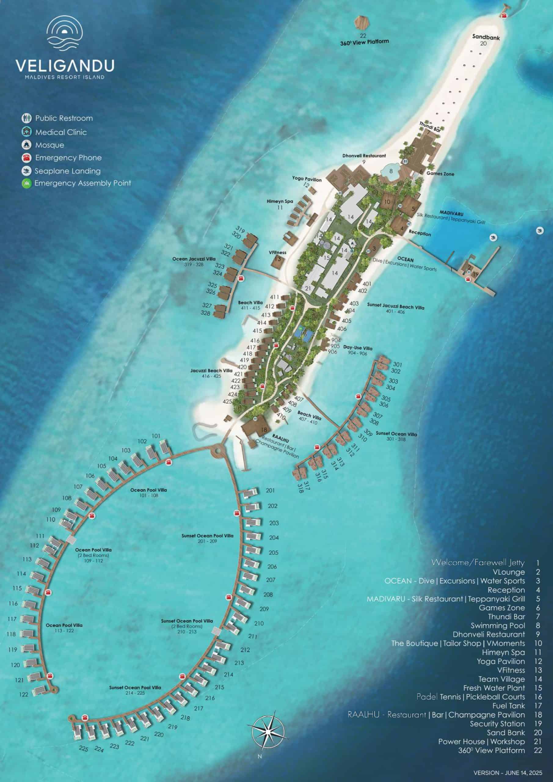 Veligandu Maldives Resort Island - Map