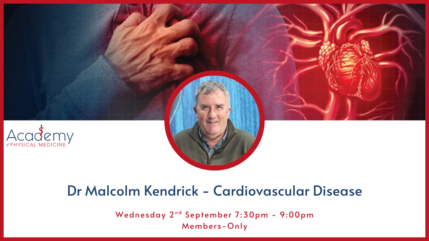 Illustration of a person clutching chest and a heart diagram for cardiovascular health.