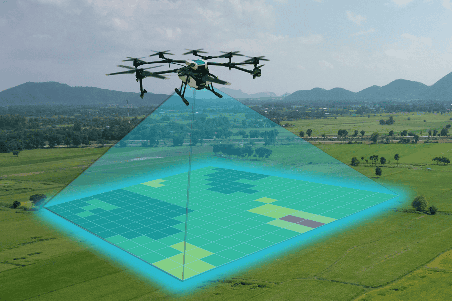 rilievo con drone in agricoltura