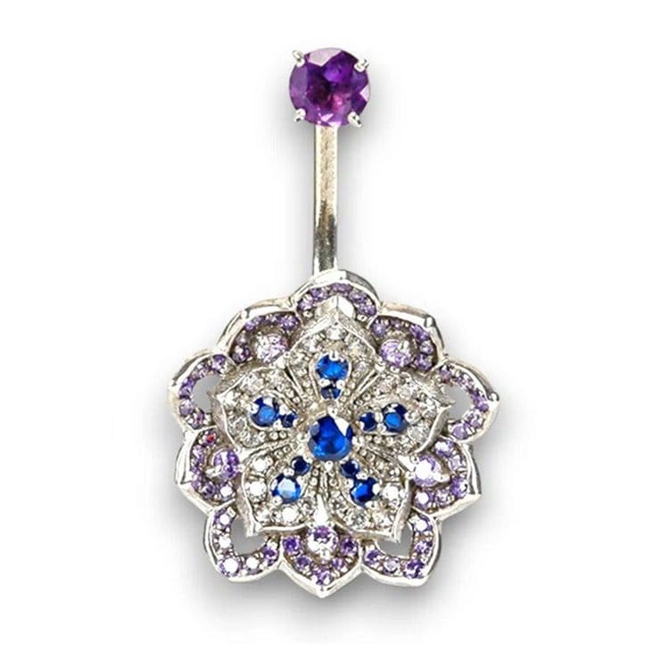 Home - - 2 | ALMABLISS - Handcrafted with Natural Gemstones LOTUS Amethyst & Tanzanite Signature Set