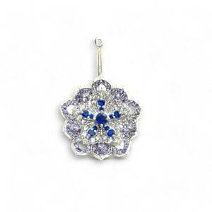 White Gold Dangle with Amethyst CZ