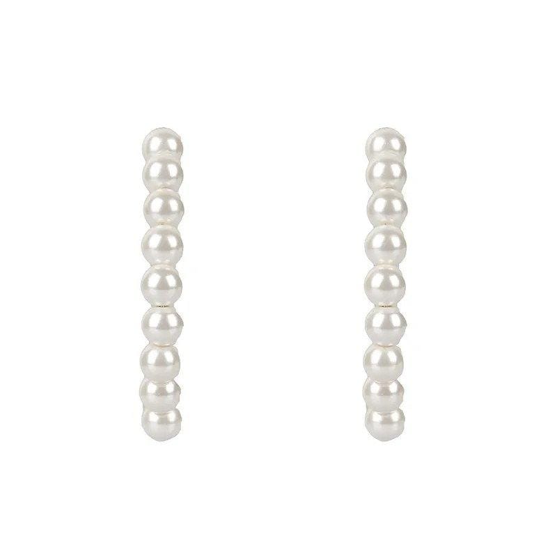 ESPERANZA Big Freshwater Pearl Hoop Earrings - Εικόνα 4