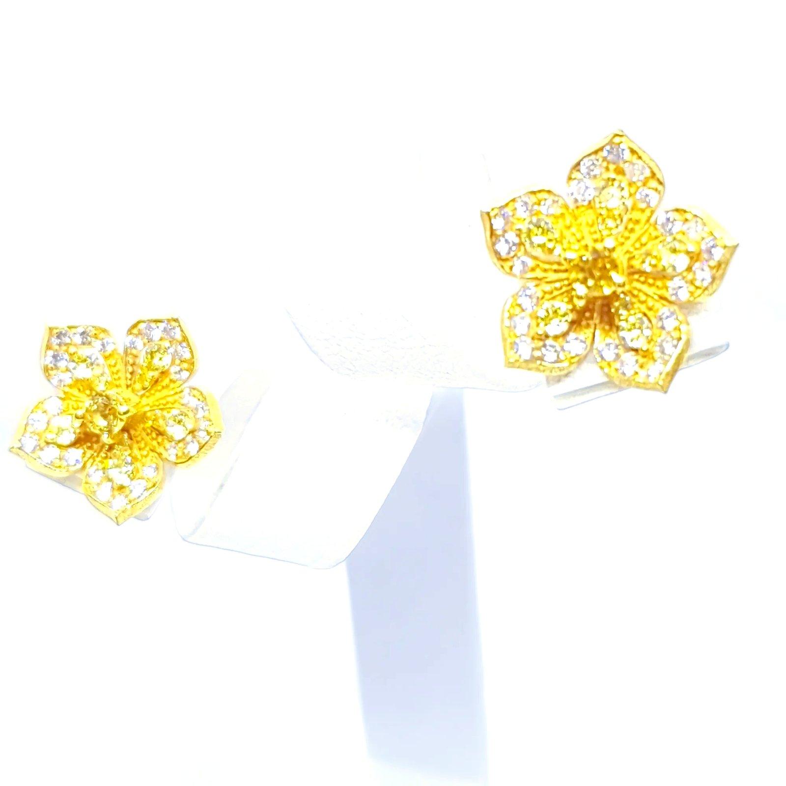 LILY Citrine Yellow Gold Pair Earrings with Citrine Stud - Εικόνα 5