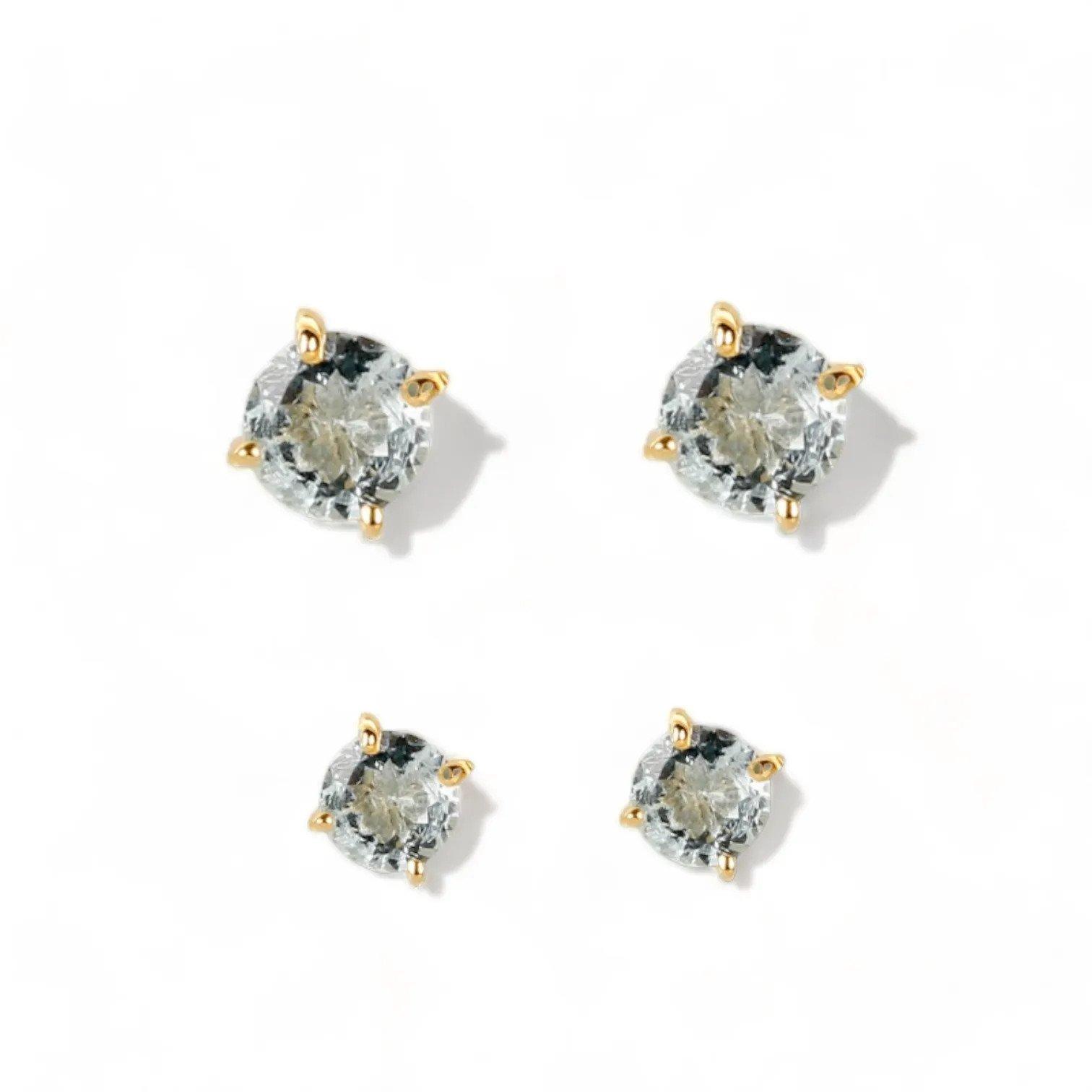 ROSA White Topaz Stud Earrings - Εικόνα 4