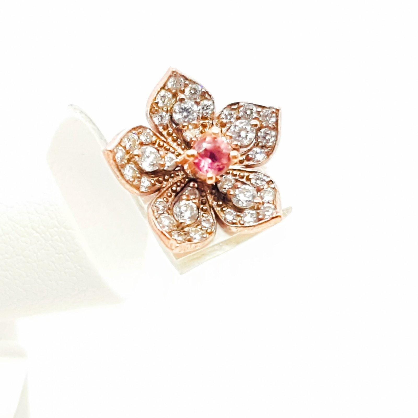 LILY Classic Rose Gold Pair Earrings with Pink Tourmaline Stud - Image 5