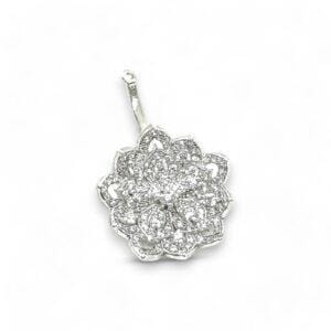 Classic White Gold Dangle with White CZ