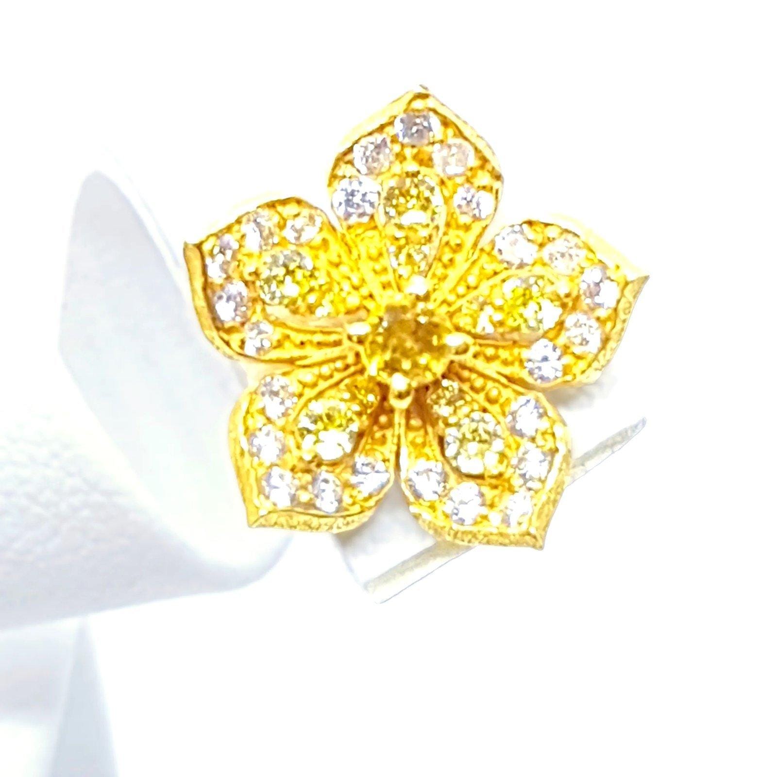 LILY Citrine Yellow Gold Pair Earrings with Citrine Stud - Εικόνα 4