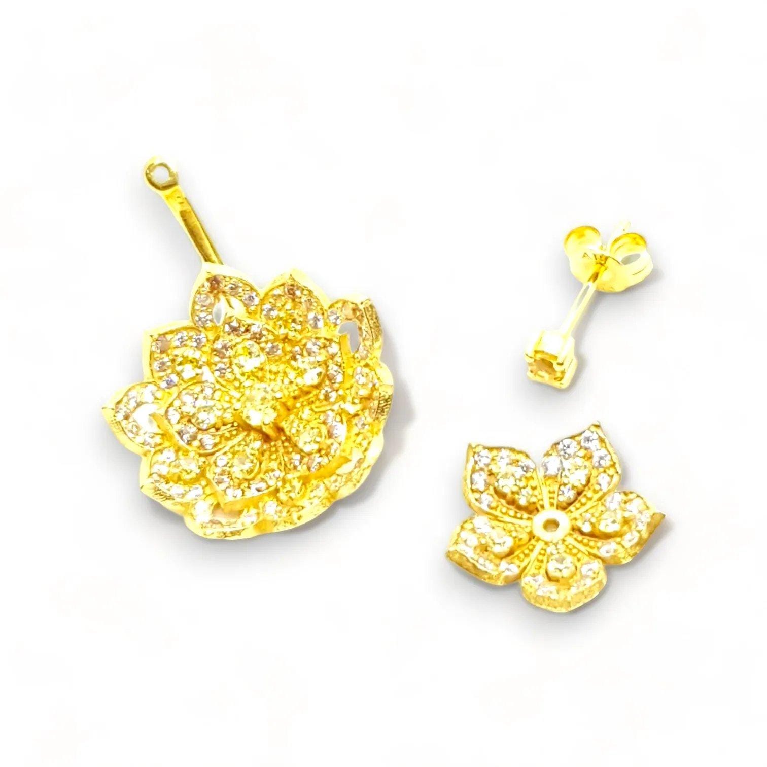 Yellow Gold Dangle with Citrine CZ - Image 2
