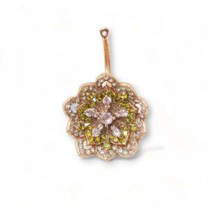 Rose Gold Dangle with Tourmaline and Peridot CZ