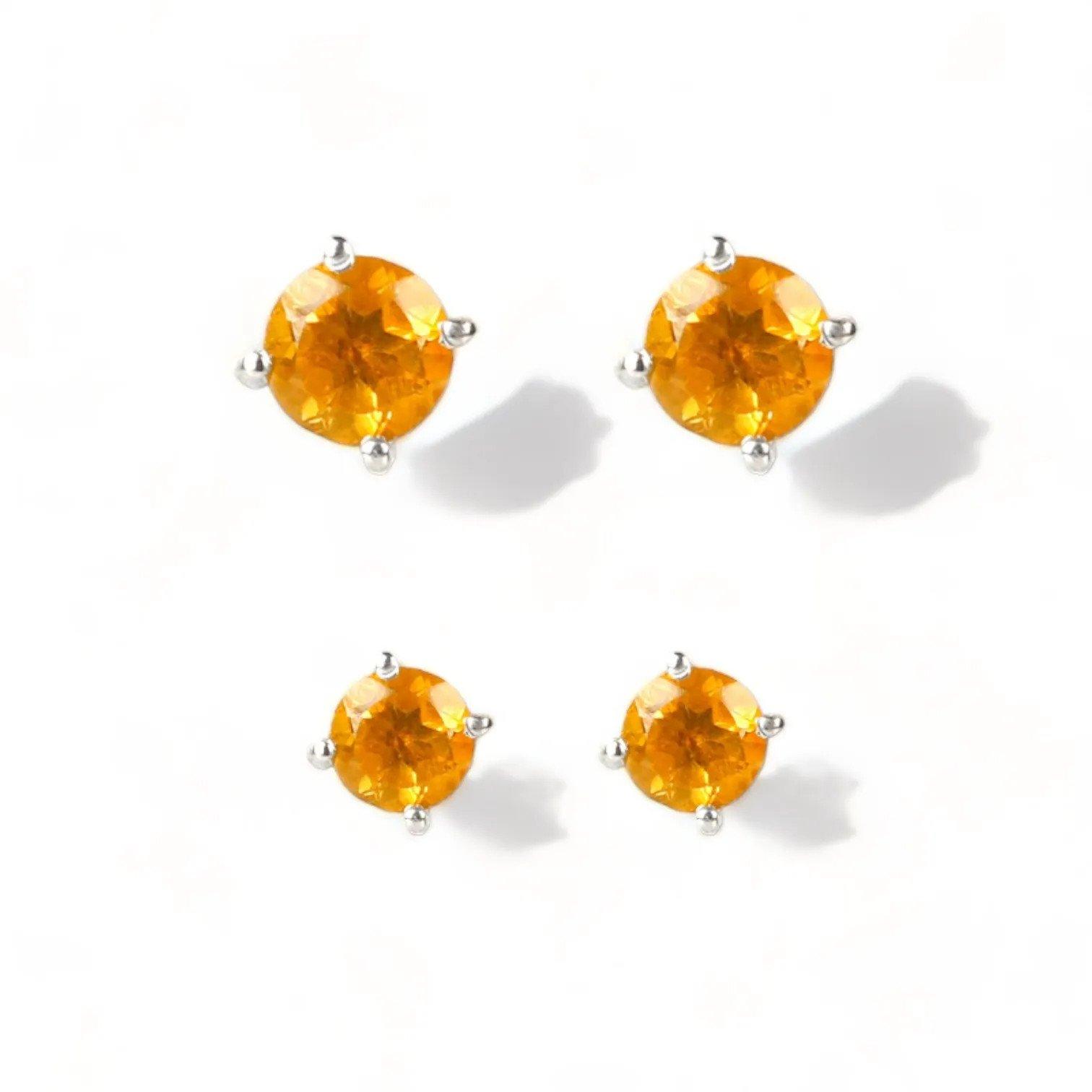 ROSA Citrine Stud Earrings - Εικόνα 3