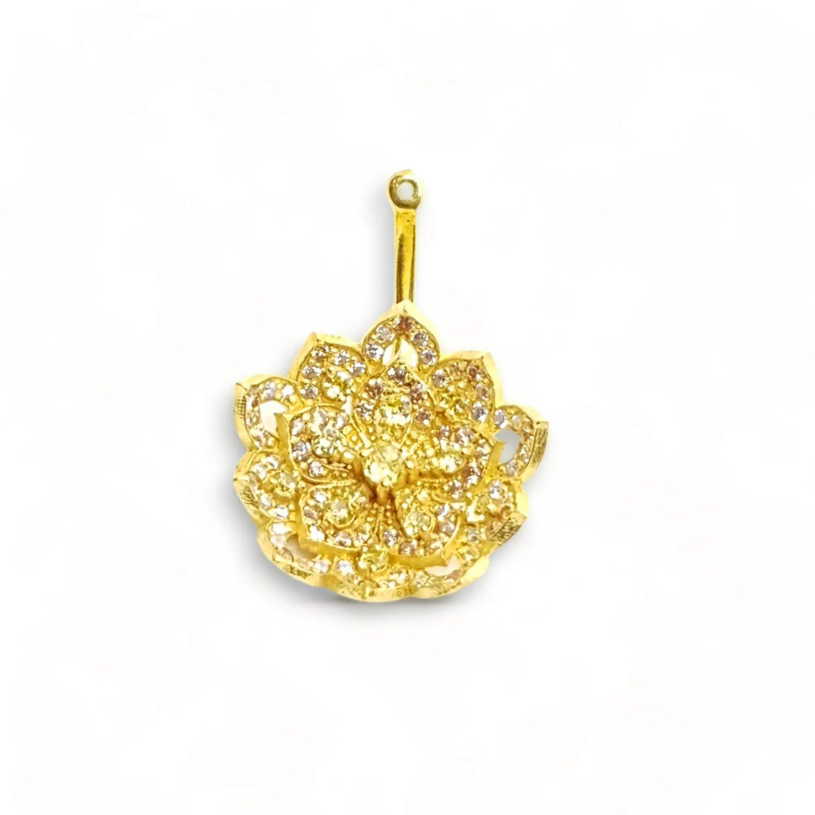 Yellow Gold Dangle with Citrine CZ
