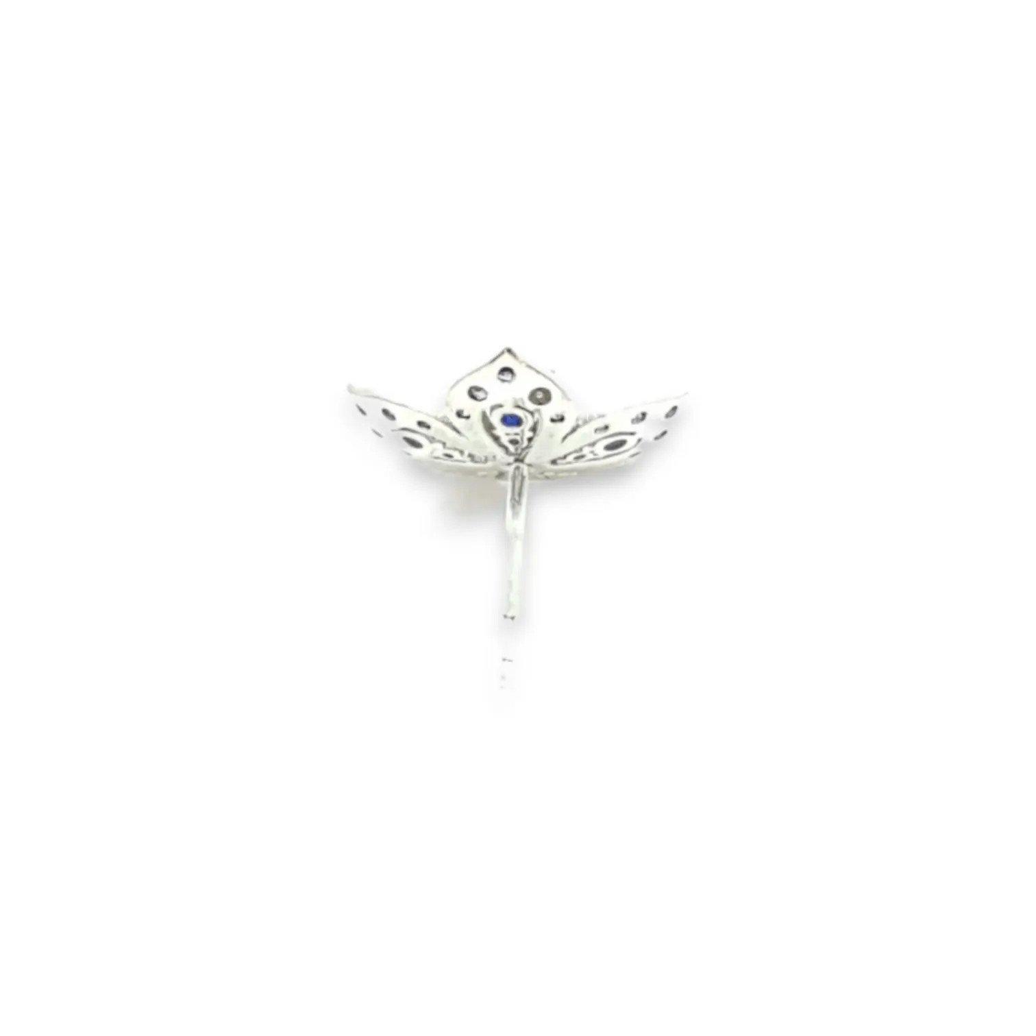 DAHLIA Amethyst & Tanzanite White Gold Statement Earrings with Amethyst Stud - Εικόνα 7