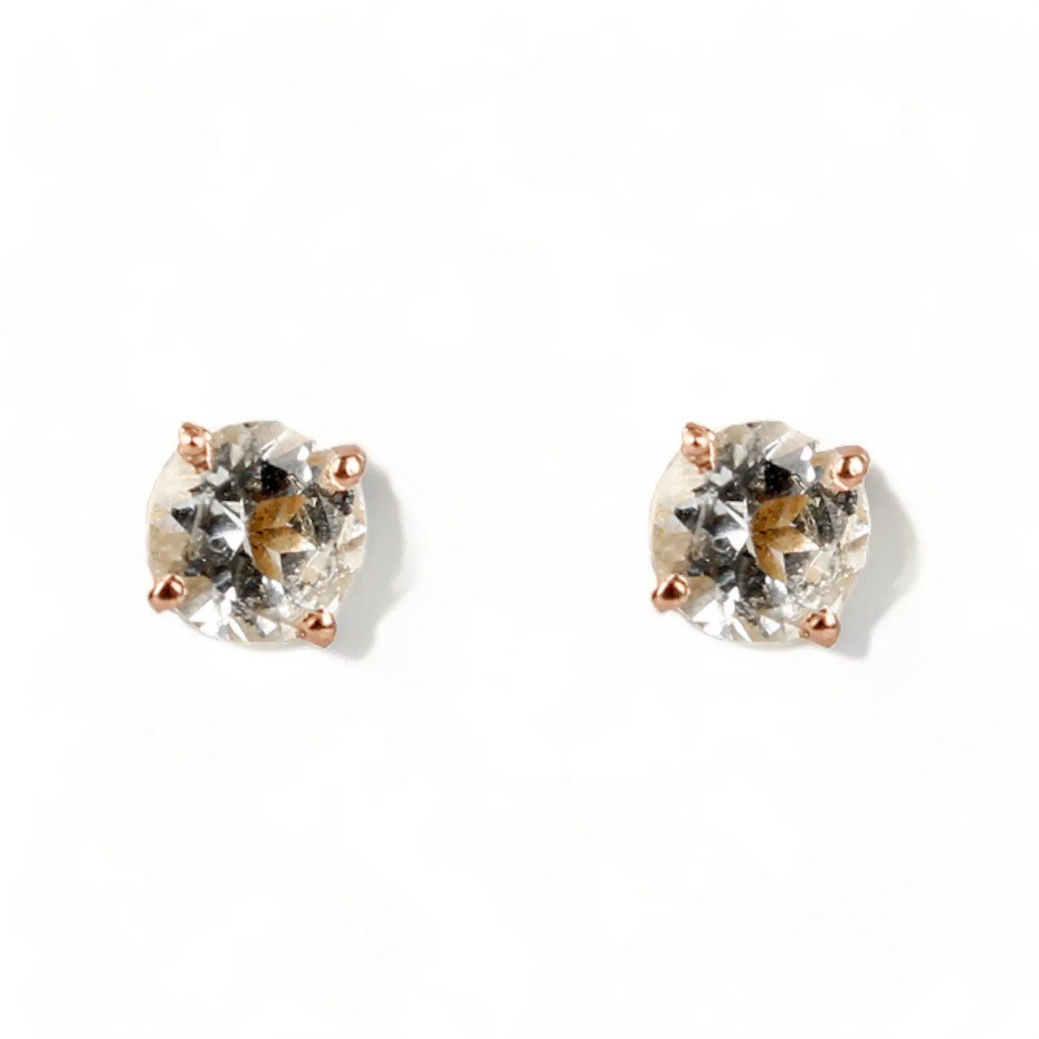 ROSA White Topaz Stud Earrings - Εικόνα 3
