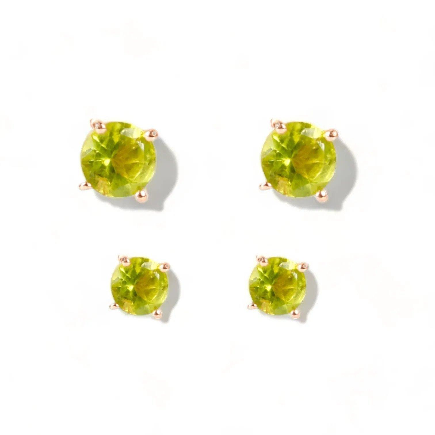 ROSA Peridot Stud Earrings - Εικόνα 2