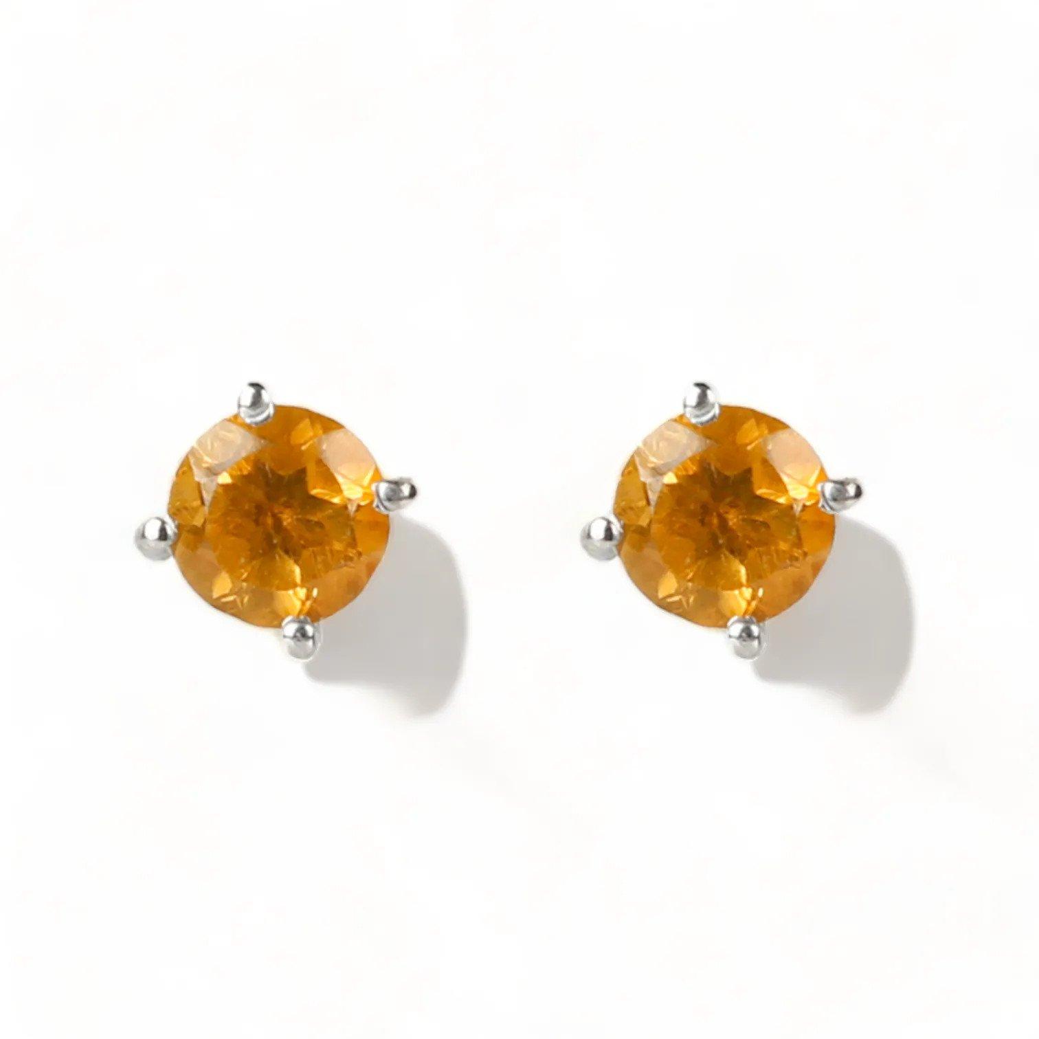 ROSA Citrine Stud Earrings - Εικόνα 2