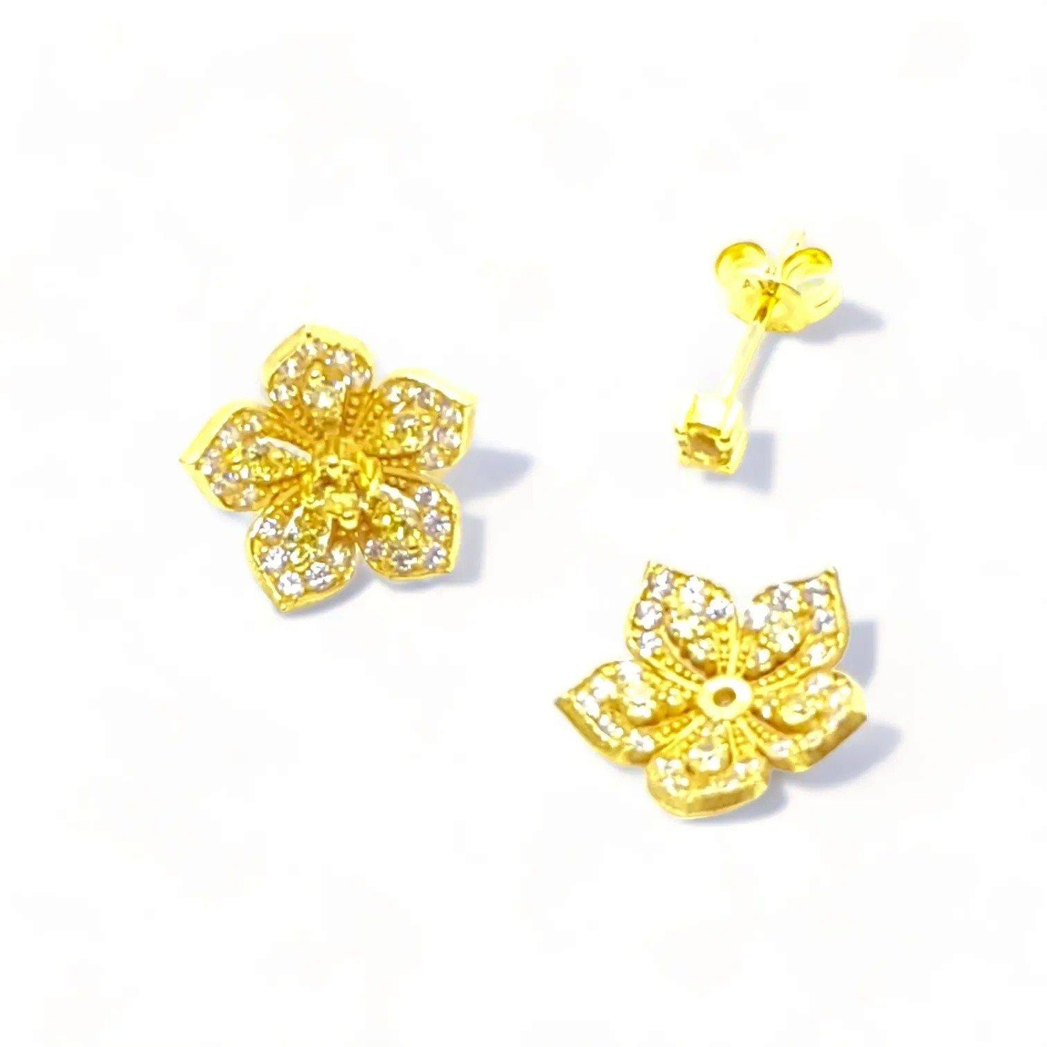 LILY Citrine Yellow Gold Pair Earrings with Citrine Stud - Εικόνα 3