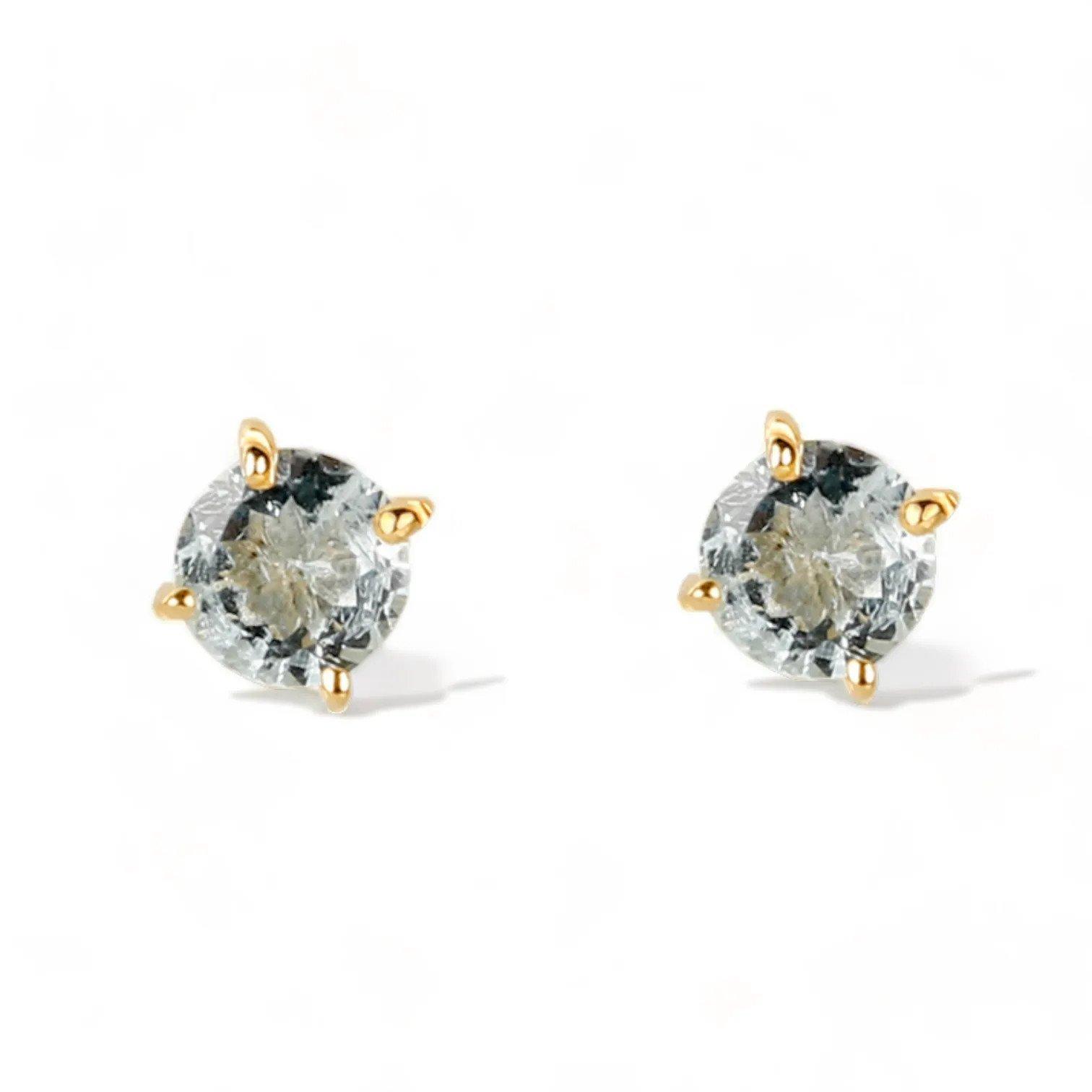 ROSA White Topaz Stud Earrings - Εικόνα 2