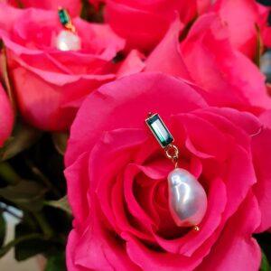 VERDE Baroque Natural Pearl Drop Earrings