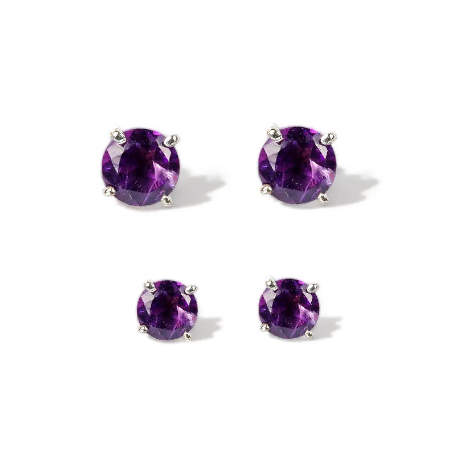 ROSA Amethyst Stud - Εικόνα 4