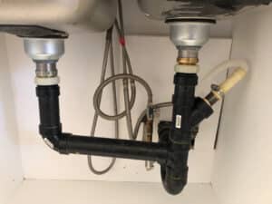 p-trap under the kitchen sink