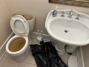 Blocked toilet