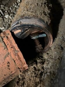 Clogged drain pipe