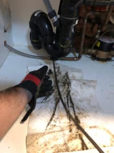 Clogged kitchen pipe drain