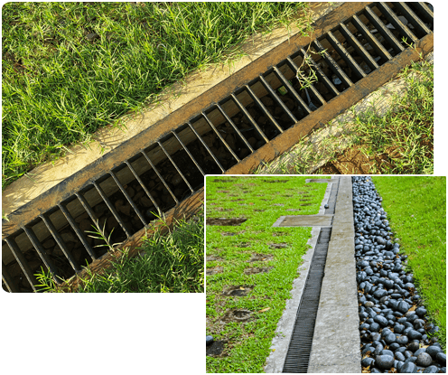 Water drainage solution with French drain