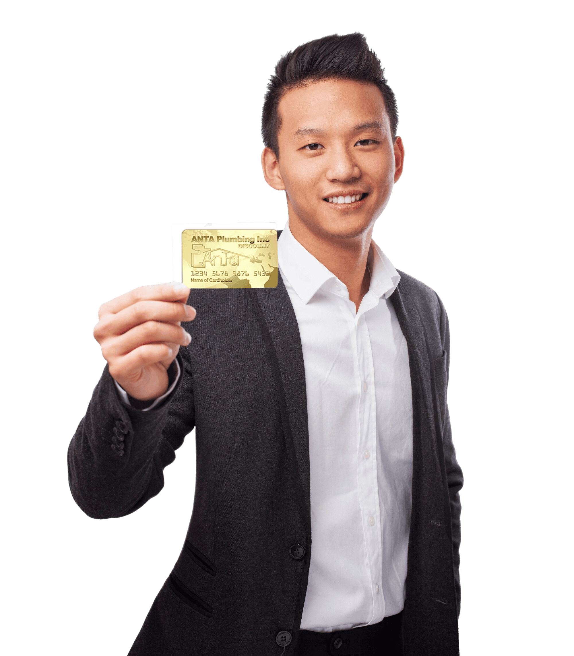 Man with Anta Plumbing Card
