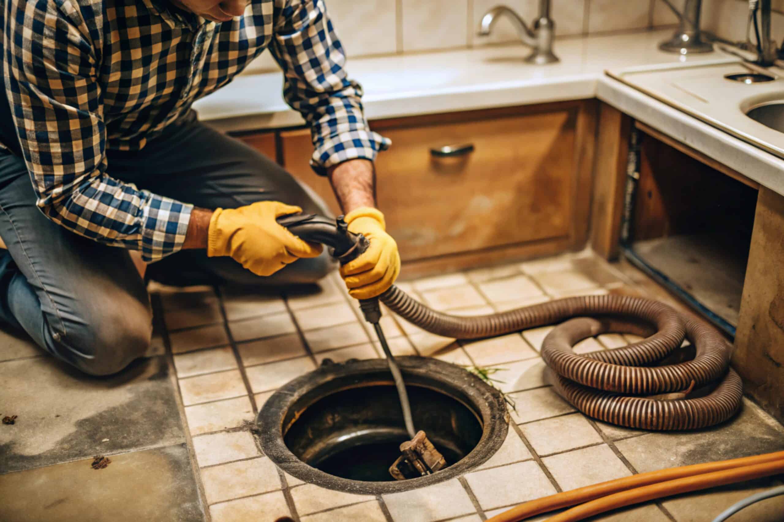 Unclogging Drain with Snaking