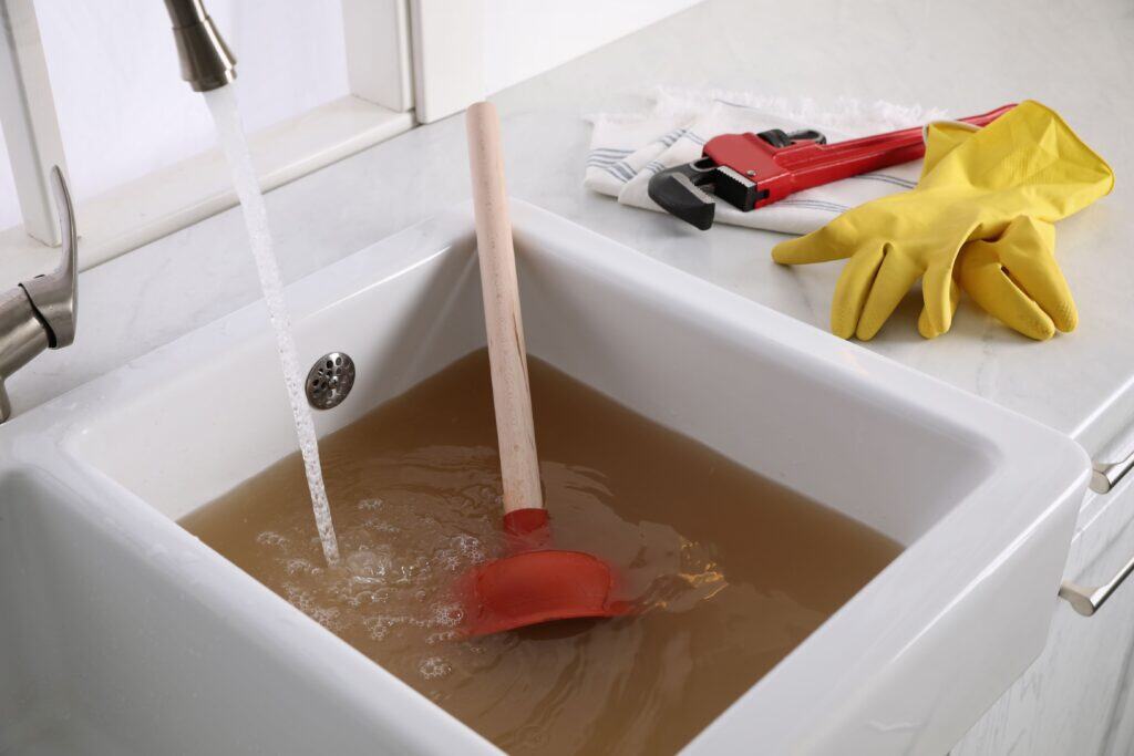 Clog repair with Plunger