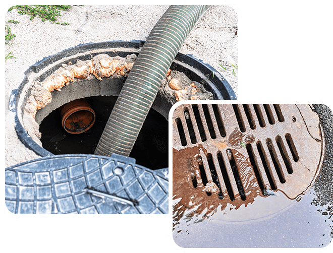 Drainage system blocked