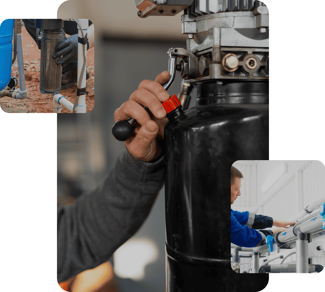 Water arrestor device installed