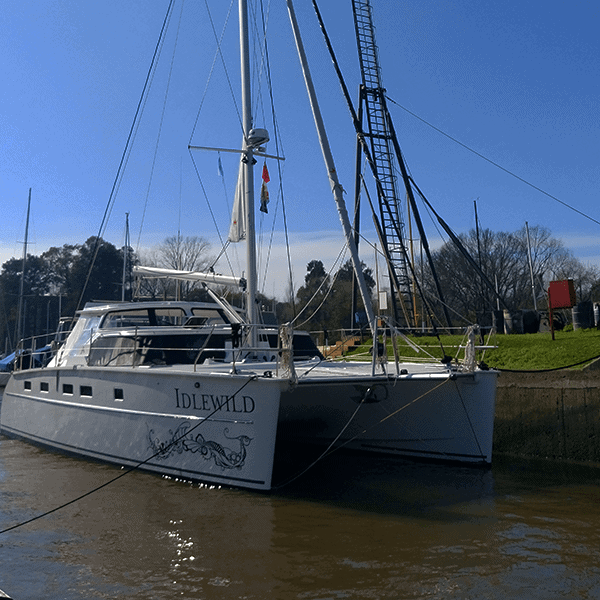 Idlewild yacht preparing to embark on its maiden voyage.