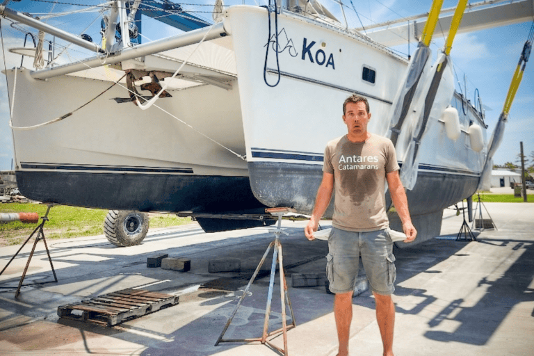 Efficiently maintaining a catamaran for long-term living aboard, highlighting durability and design features of Antares Catamarans.