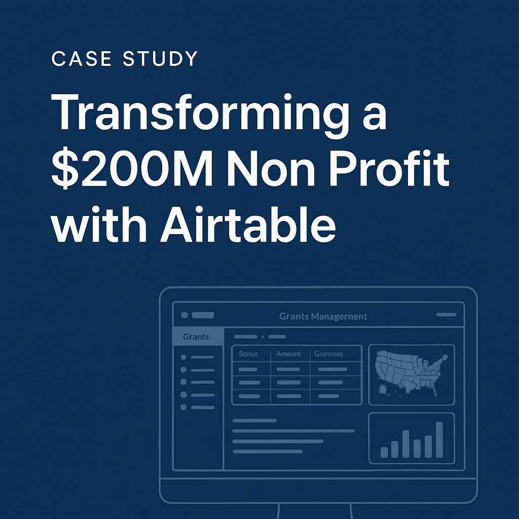 Airtable for non profits: grant management software improving non-profit fundraising efficiency and donor engagement.