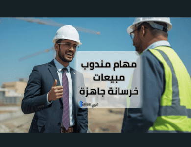 مندوب مبيعات خرسانة جاهزة يتحدث إلى مدير مشروع خلال تواجدهم في موقع إنشائي