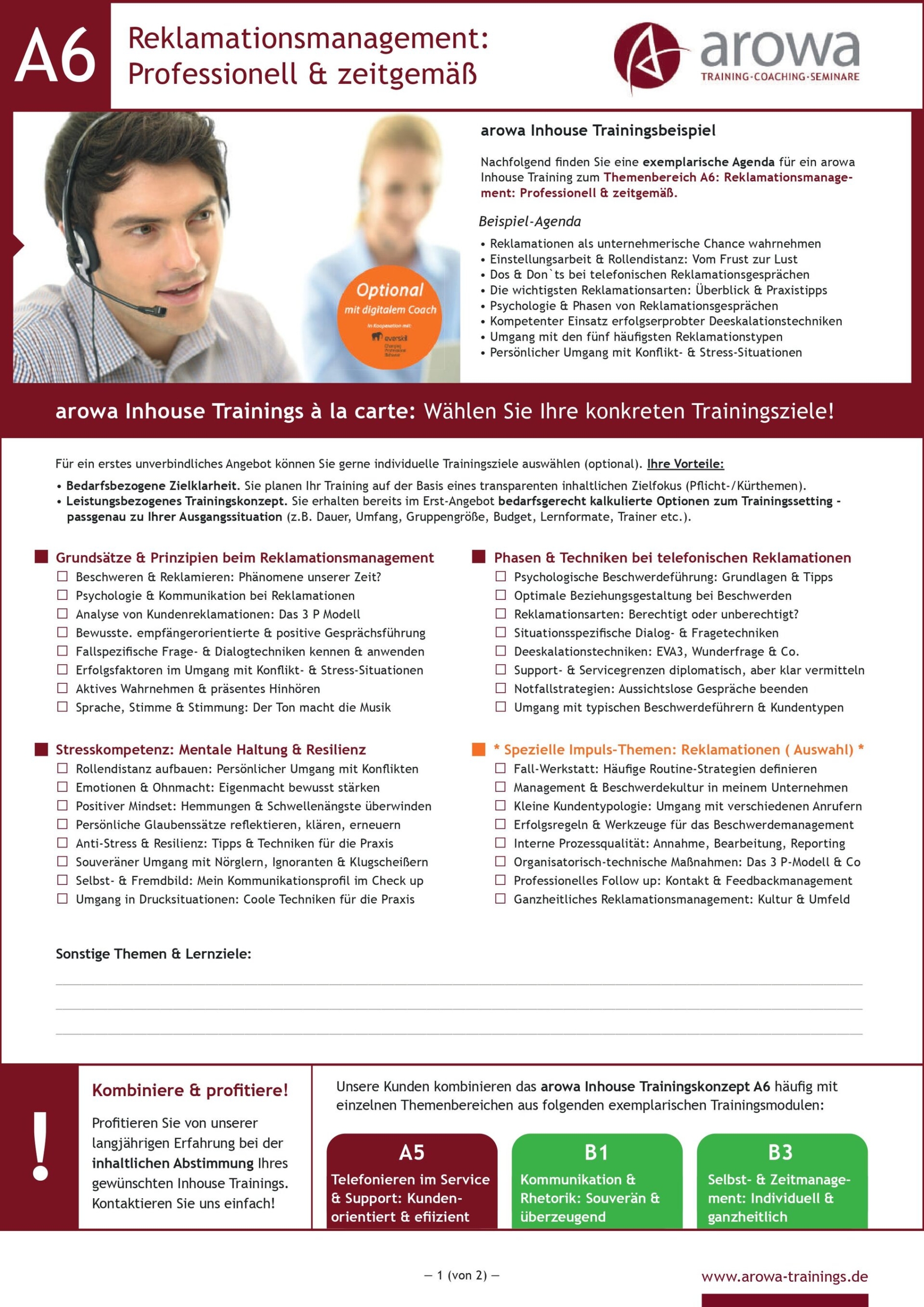 Inhouse Reklamationsmanagement Schulung – Professionelle Beschwerde- und Reklamationsbearbeitung im Kundenservice