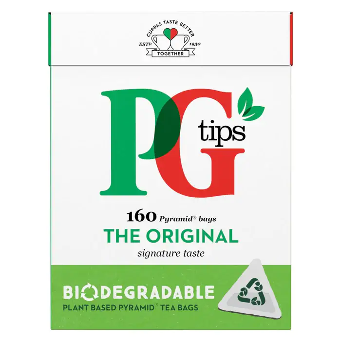 Asiatische Lebensmittel Online-Shop, PG Tips Schwarzer Tee, 160 Beutel, nachhaltige Verpackung.